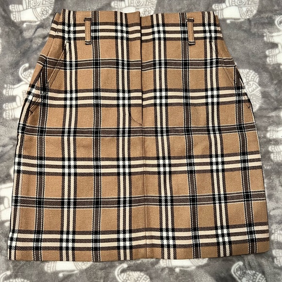 NWT Sandro Plaid Mini Skirt - Picture 1 of 7